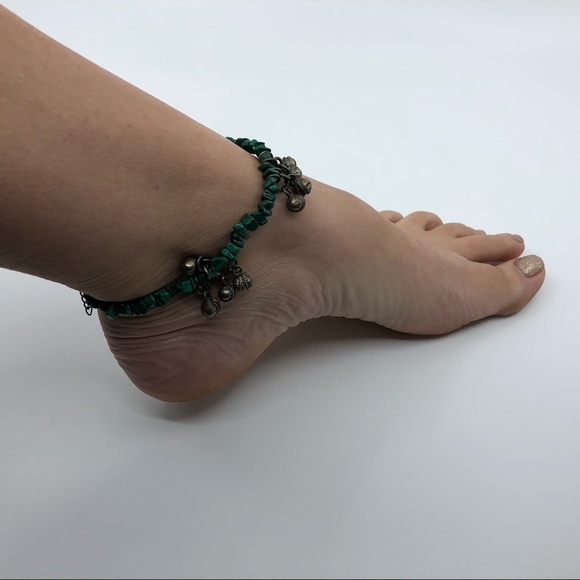 Malachite and Turquoise anklets - Picture 2 of 4